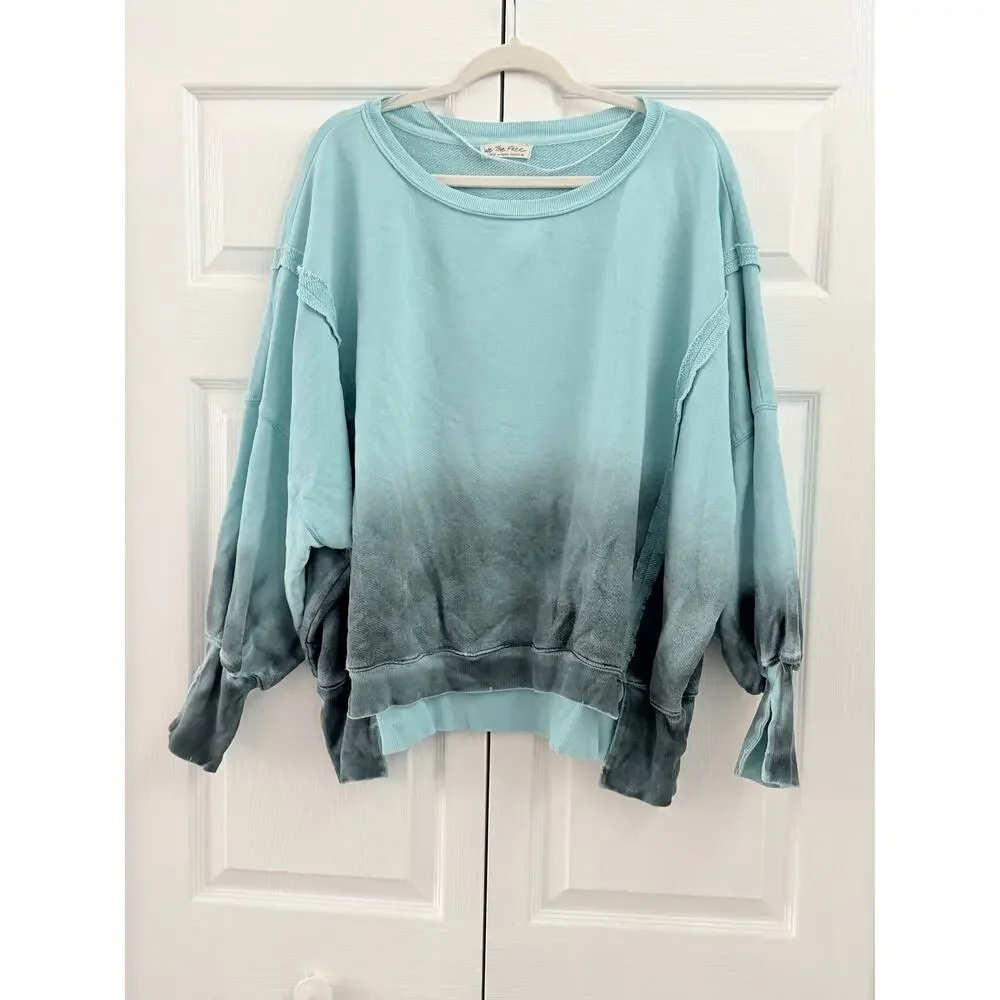 Free People We The Free Washed Camden Sweatshirt Rare Find Medium